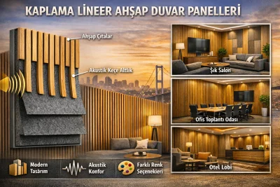 Lineer Ahşap Kaplama Duvar Paneli Uygulaması